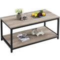 Yaheetech Coffee Table Industrial 100x50x45cm, Grey