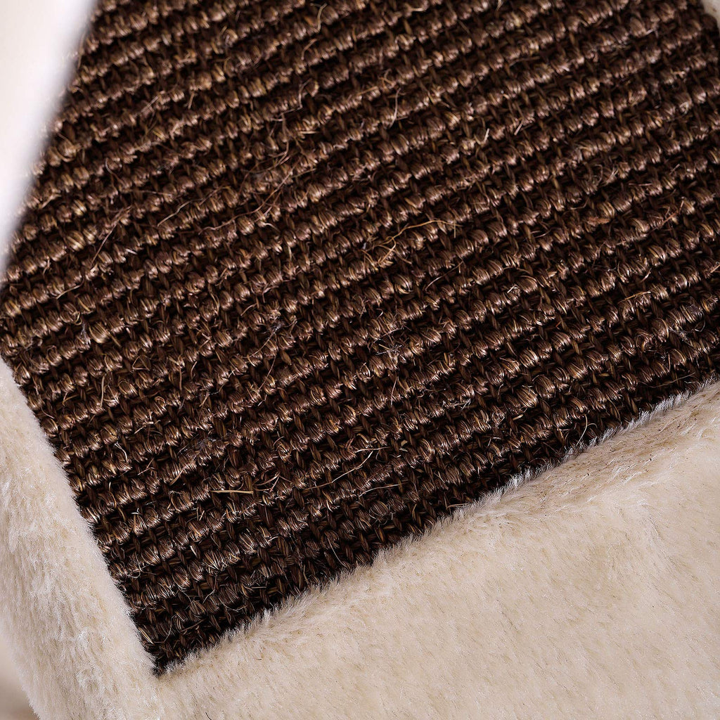 Dibea Cat Tree Activity Centre - 100cm Sisal Scratching Post (Beige/Brown)