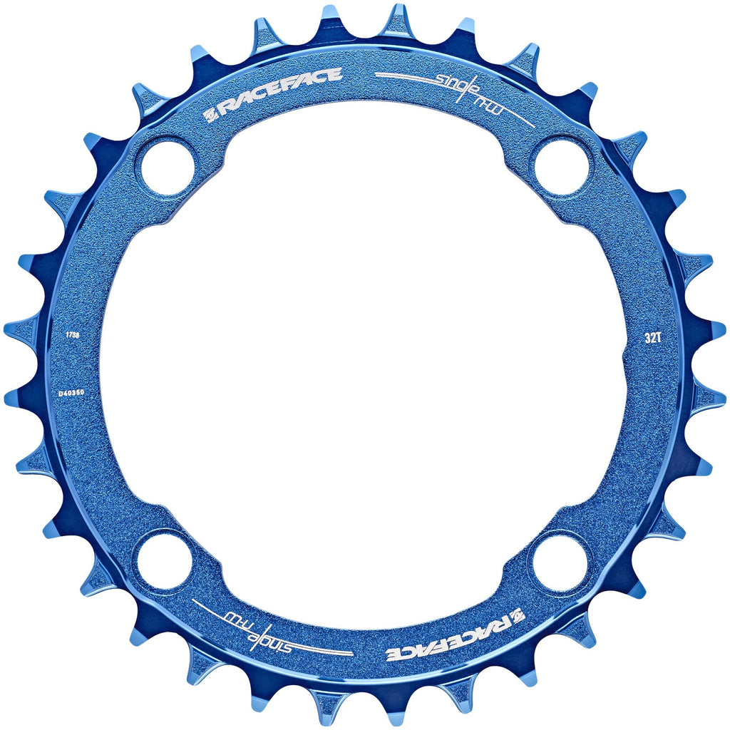 Race Face Narrow Wide Single Chainring - 104 BCD 34T Blue MTB 10/11/12S