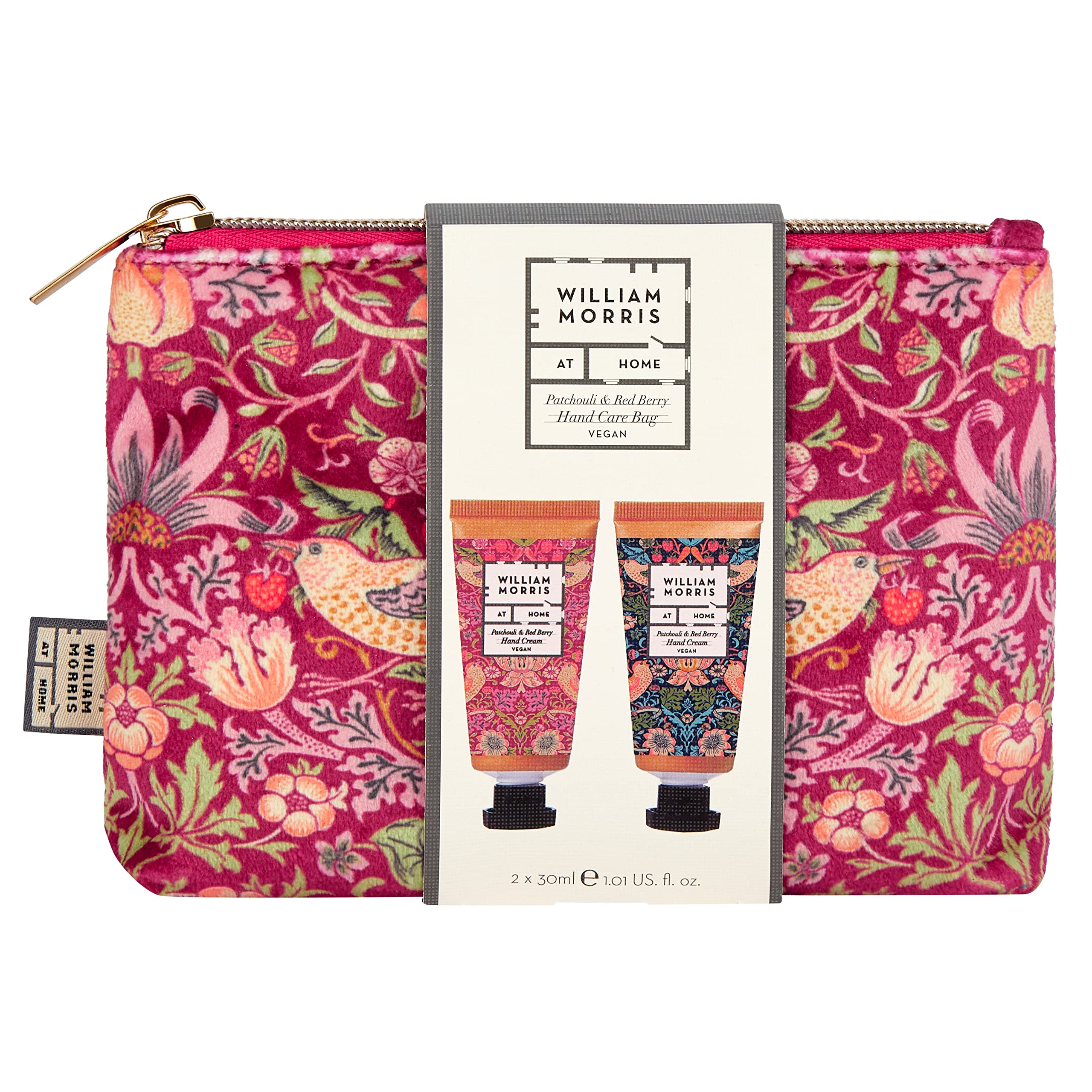 William Morris At Home Hand Cream Gift Set | Velvet Pouch & Shea Butter