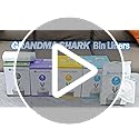 Grandma Shark 10-15L Bin Bags | Strong Drawstring Trash Liners (60 Pack)