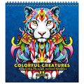 FUN LAVIE Animal Mandala Adult Colouring Book – Spiral Bound Stress Relief