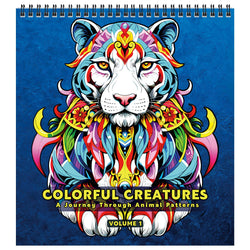 FUN LAVIE Animal Mandala Adult Colouring Book – Spiral Bound Stress Relief