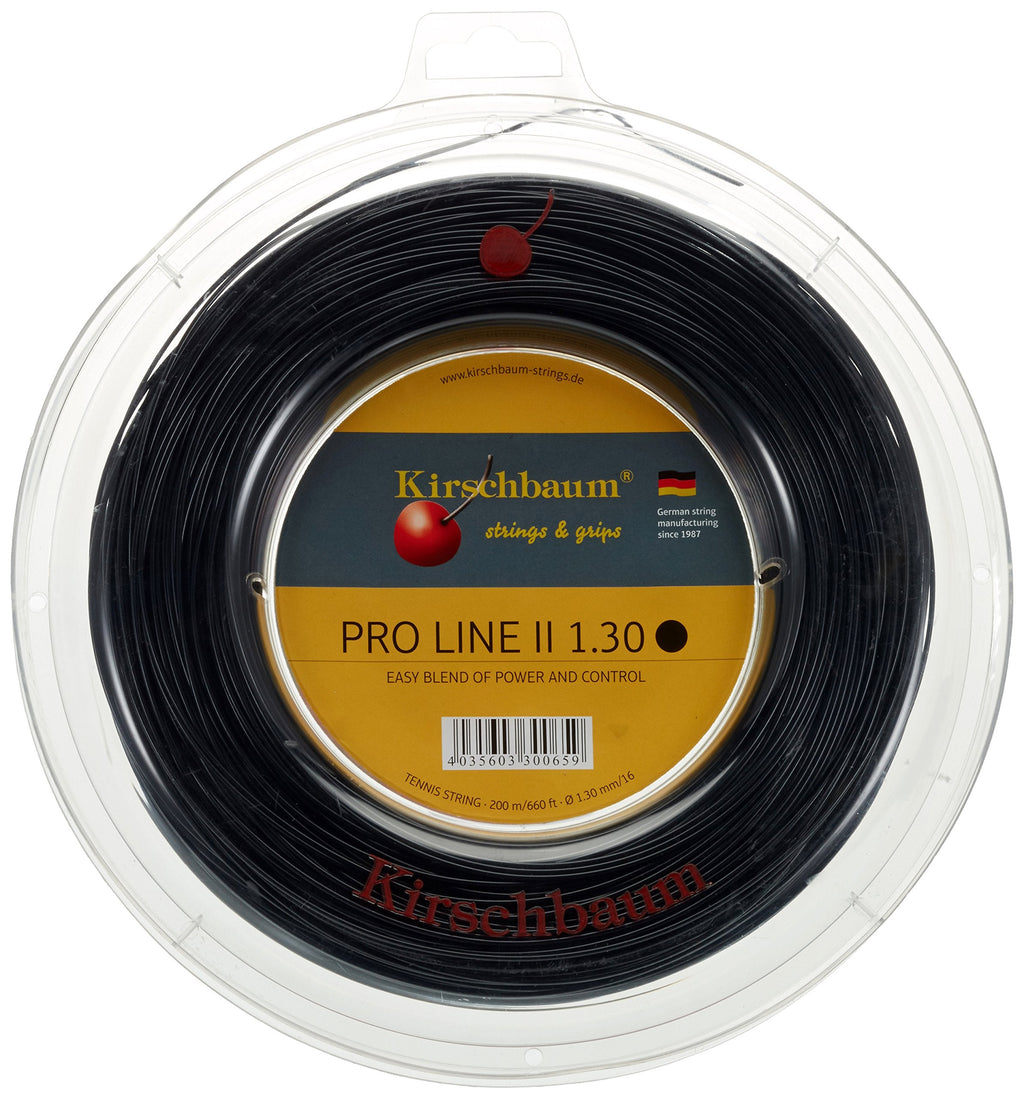 Kirschbaum Pro Line II Tennis String Reel – Black, 1.30mm Gauge