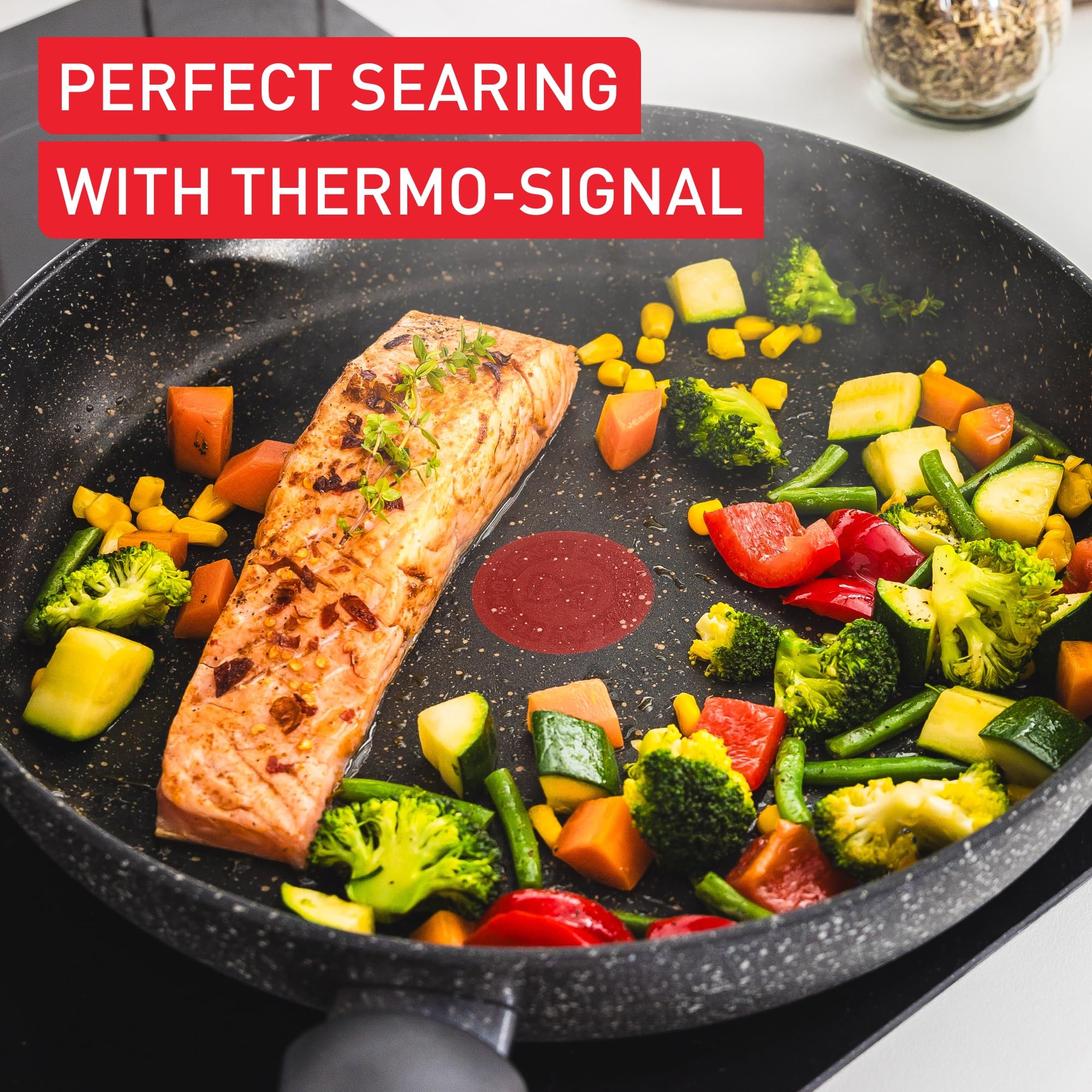 Tefal Titanium Stone Frying Pan 28cm | Non-Stick Induction Cookware