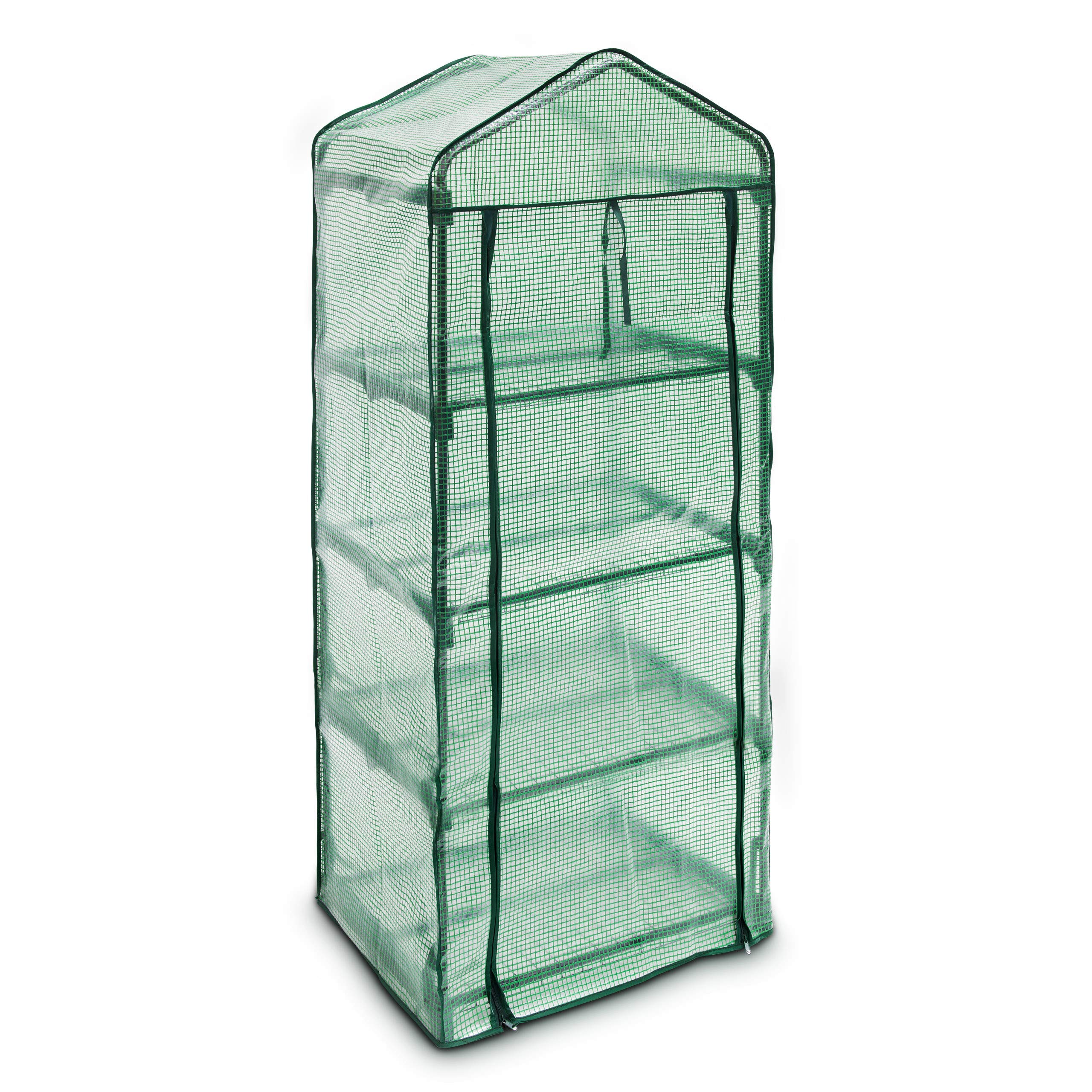 Relaxdays 4-Tier Greenhouse – Tear-Resistant Plant Growth Support, Green