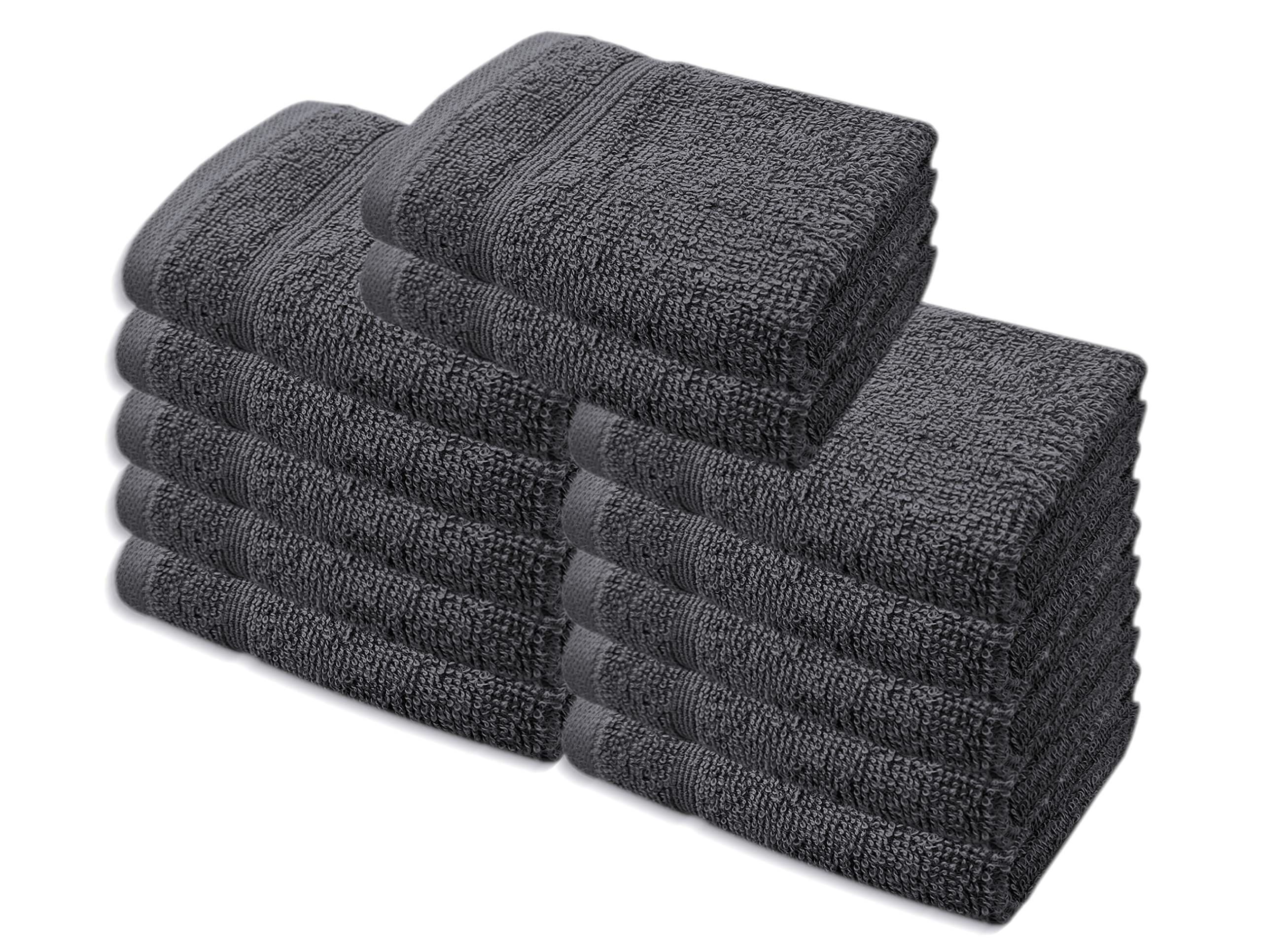12-Pack Cotton Face Cloths | 550 GSM Absorbent Washcloths
