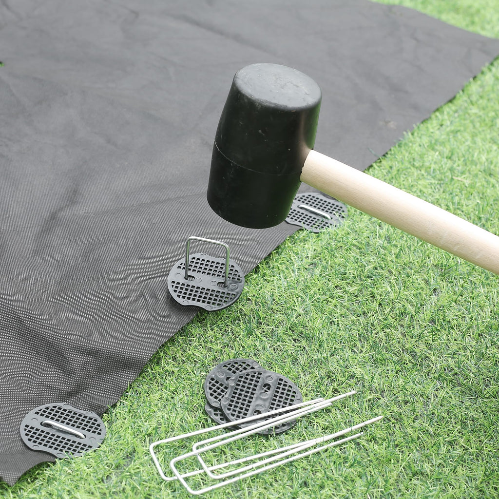 Graxury 11 Gauge Galvanized Garden Staples - 200 Pack Heavy Duty Stakes