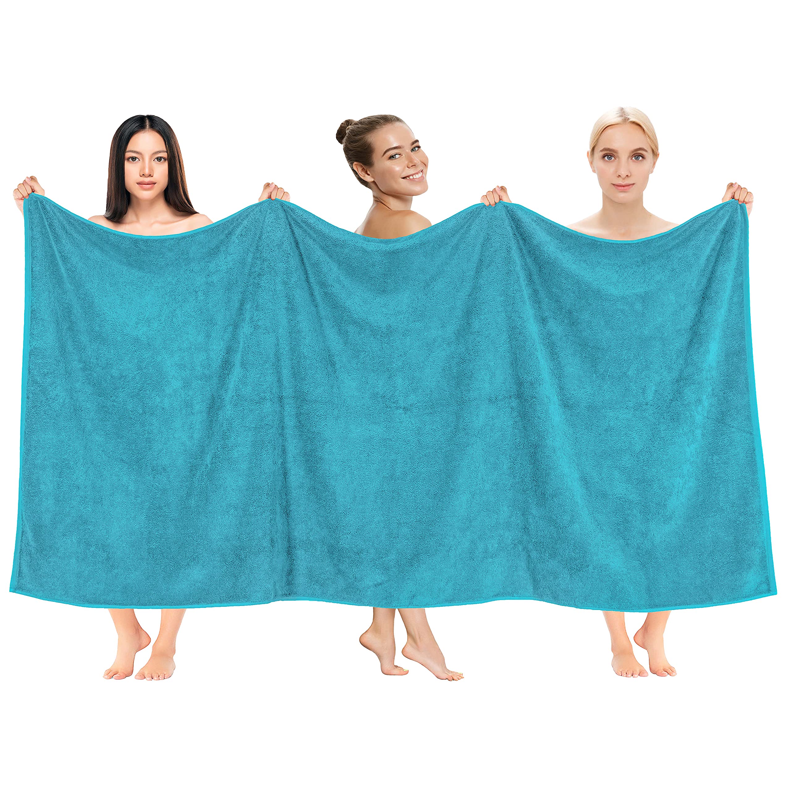Jolof Store 100% Cotton Oversized Bath Sheet | 40x80 Jumbo Towel, Aqua