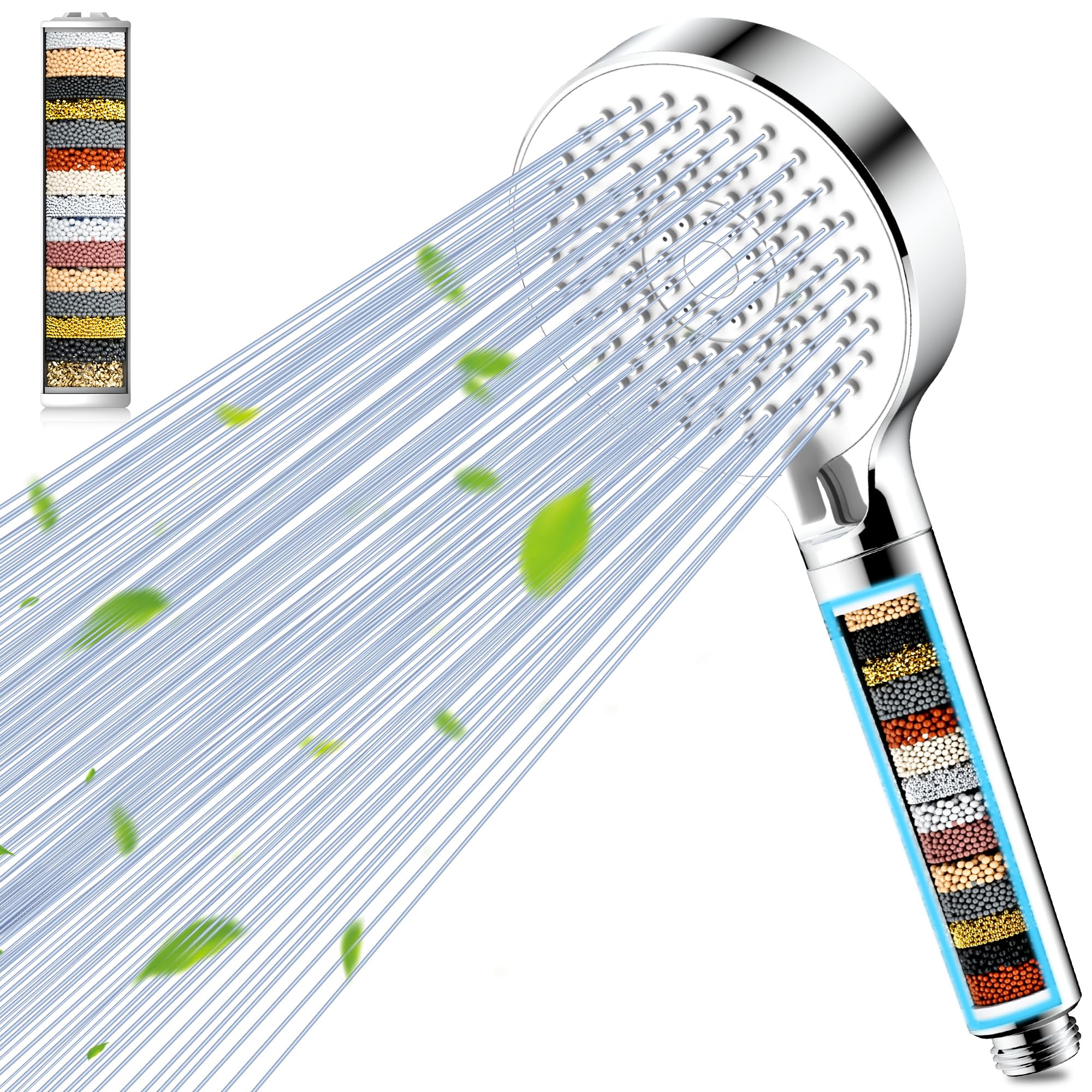 Magichome 20-Stage Hard Water Filter Shower Head | 5-Mode High Pressure