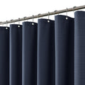 FY&XZH Waffle Weave Shower Curtain with Hooks - Navy Blue - 183x244cm
