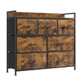 SONGMICS 7-Drawer Fabric Dresser | Rustic Brown Bedroom Storage Cabinet