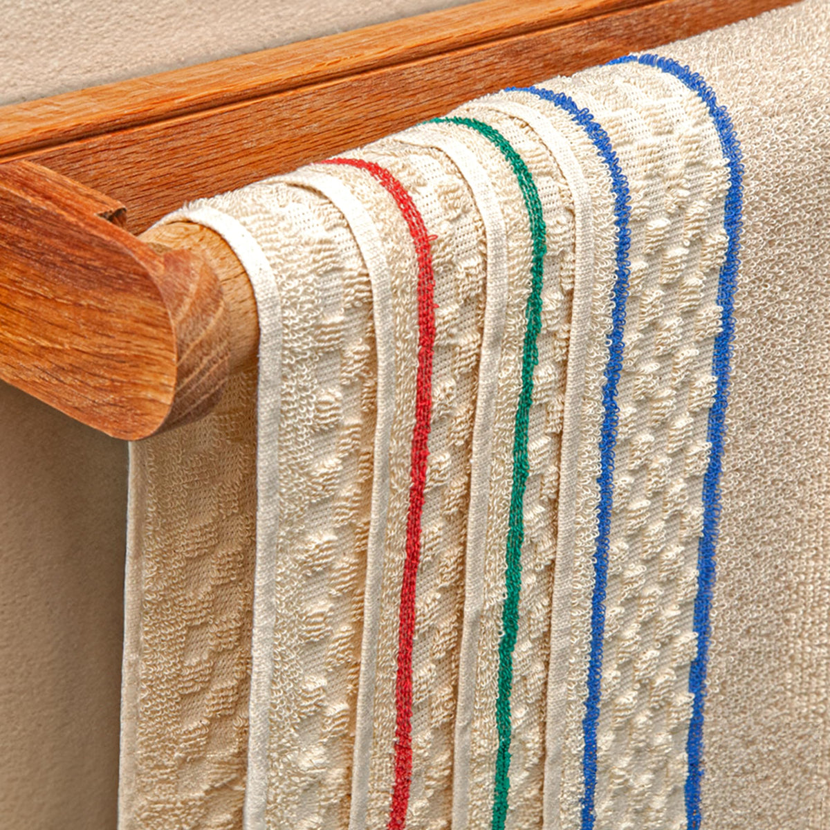 aztex Traditional 100% Cotton Roller Towels - Blue Stripe - image 4