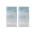 SKL Home Planet Ombre Turkish Cotton Hand Towel Set, Aqua - 2 Piece