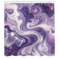 Abakuhaus Purple Marble Shower Curtain – Waterproof Fabric Bathroom Decor