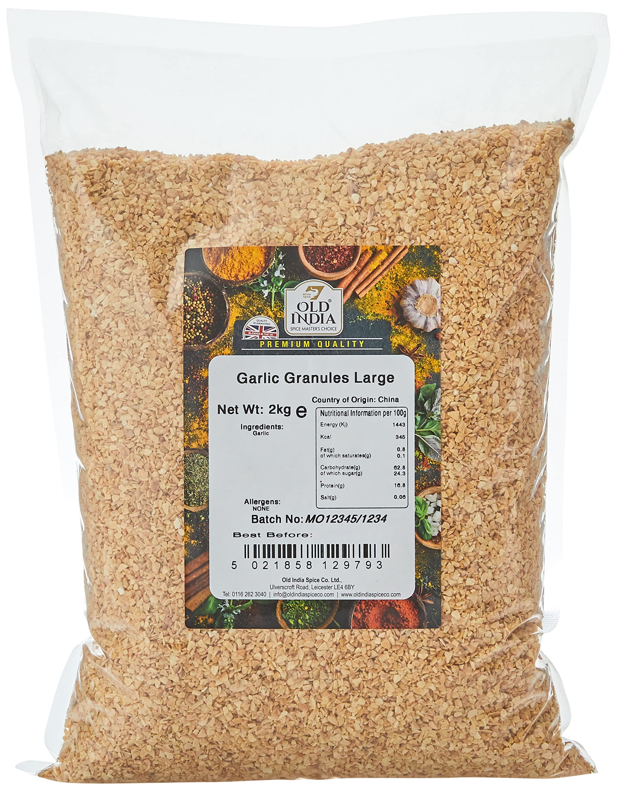 Old India Garlic Granules – Bulk Cooking Seasoning & Spices, 2kg