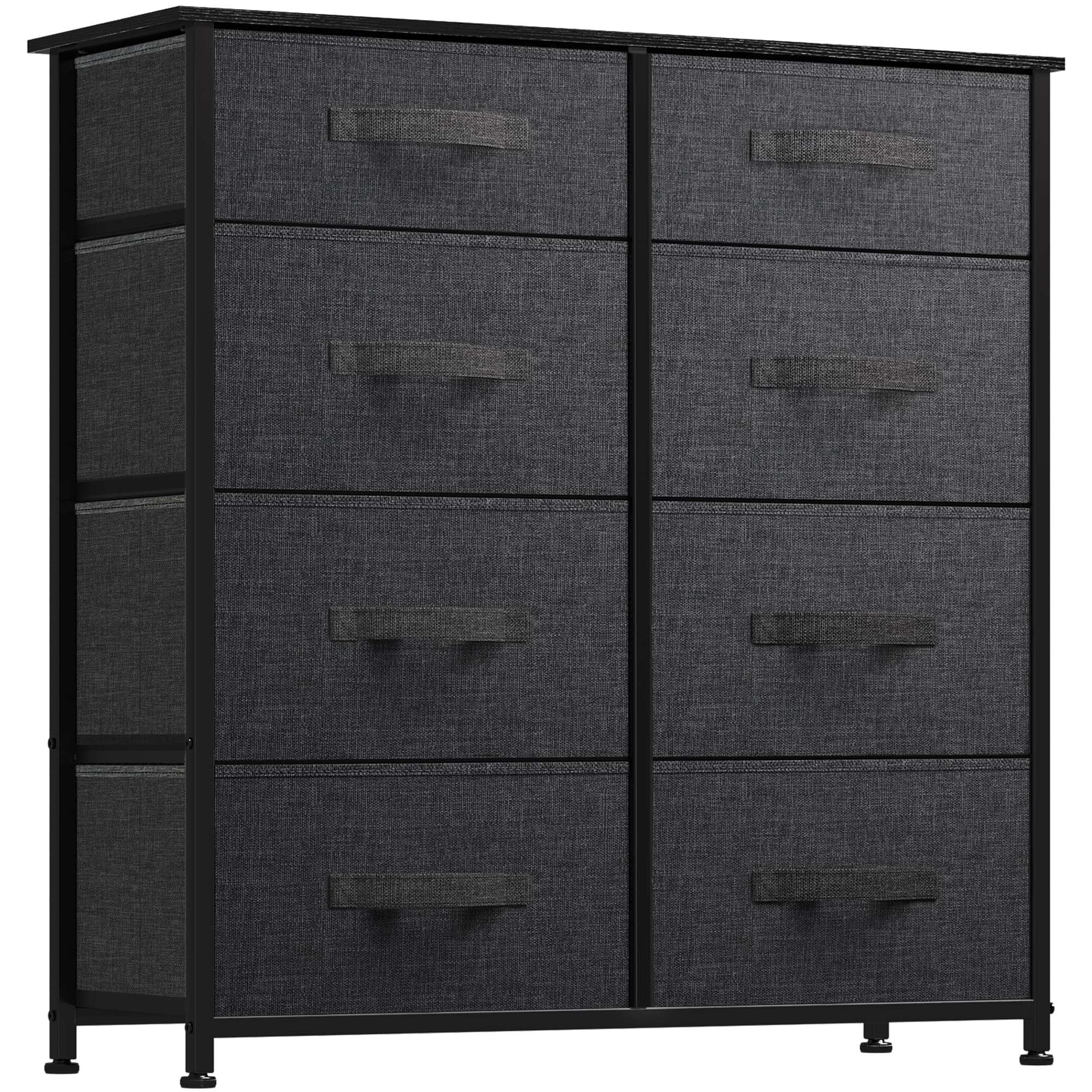 YITAHOME 8-Drawer Fabric Chest of Drawers | Steel Frame Storage – Dark Grey