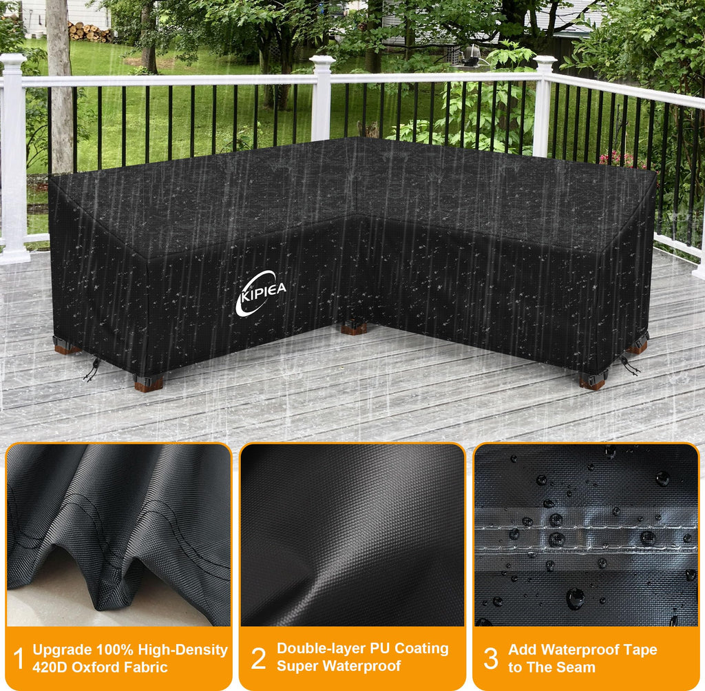 Kipiea V-Shaped Garden Furniture Cover | 420D Waterproof Oxford Fabric