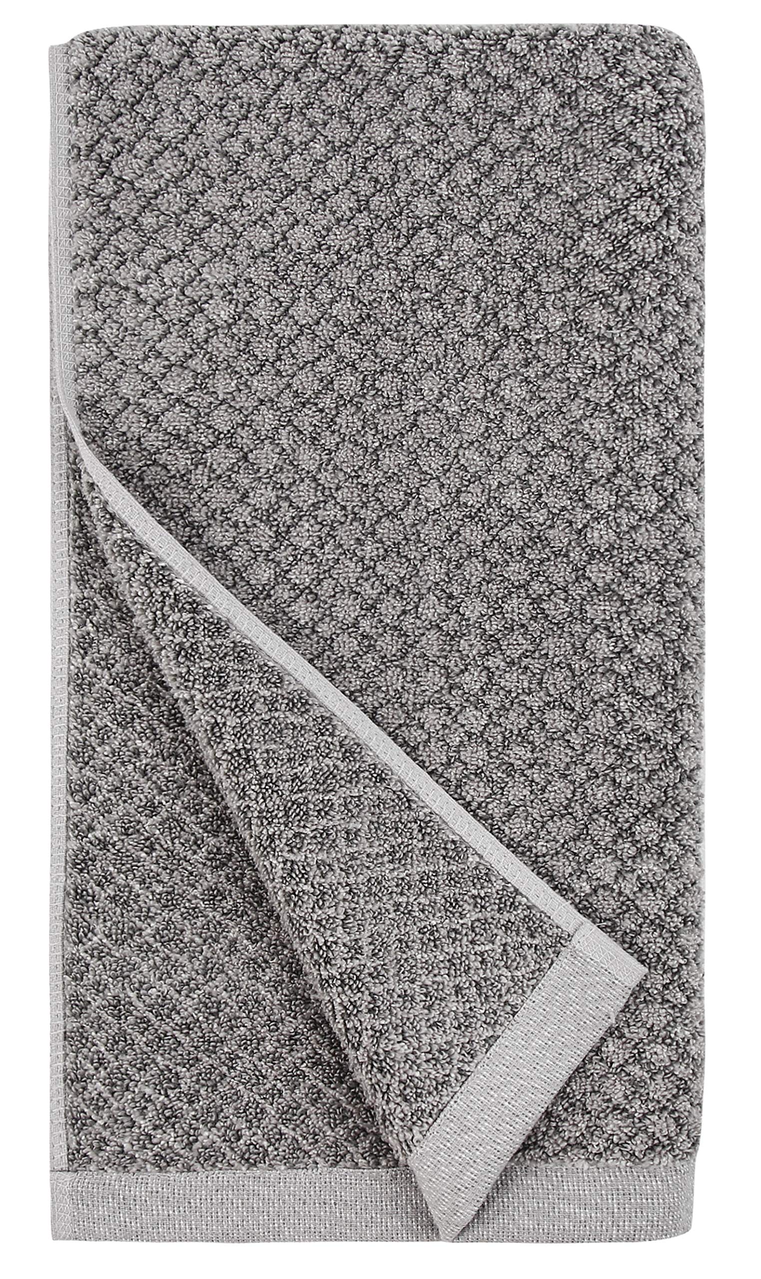 Everplush Quick-Dry Hand Towels | 4-Piece Set | Granite Cotton Microfiber
