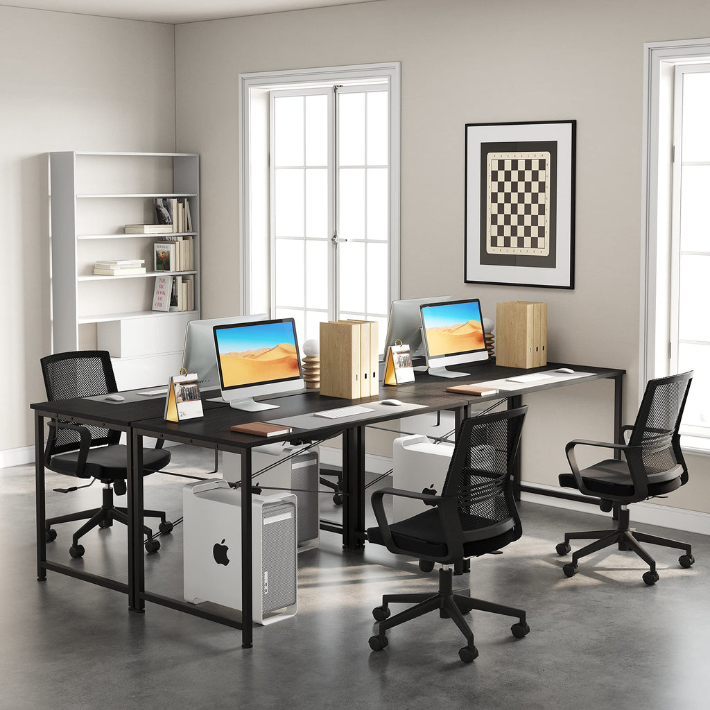 Flrrtenv 80cm Computer Gaming Desk | X-Shaped Metal Frame | Modern Black