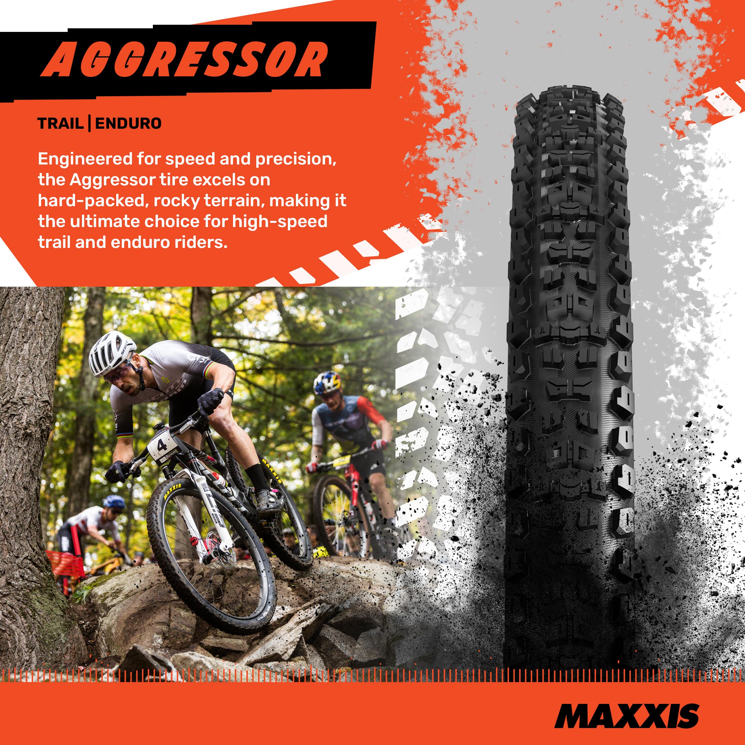 Maxxis Aggressor MTB Tire - 27.5x2.50 WT EXO/TR Tubeless Ready