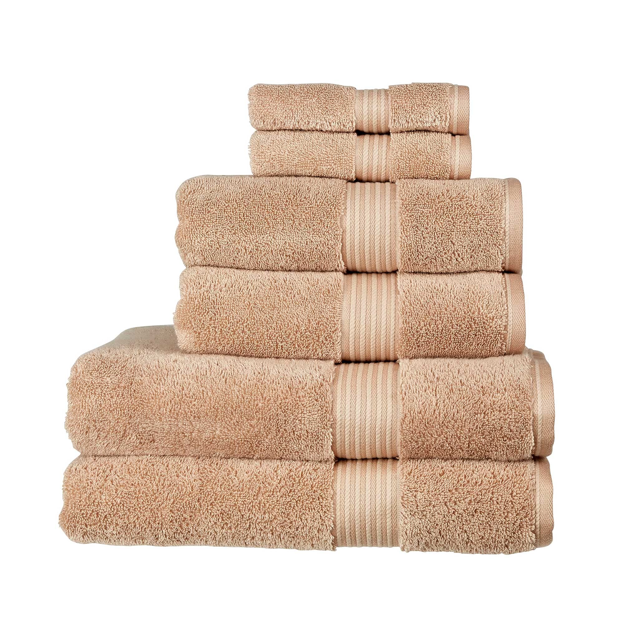 Christy Supreme Hygro 6 Piece Towel Set | Supima Cotton | Stone Beige