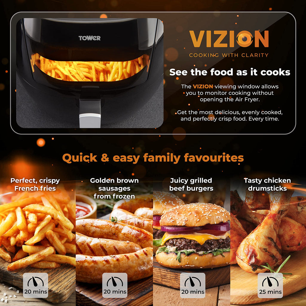 Tower T17072 Vortx Vizion Digital Air Fryer | 7L Capacity | 1800W