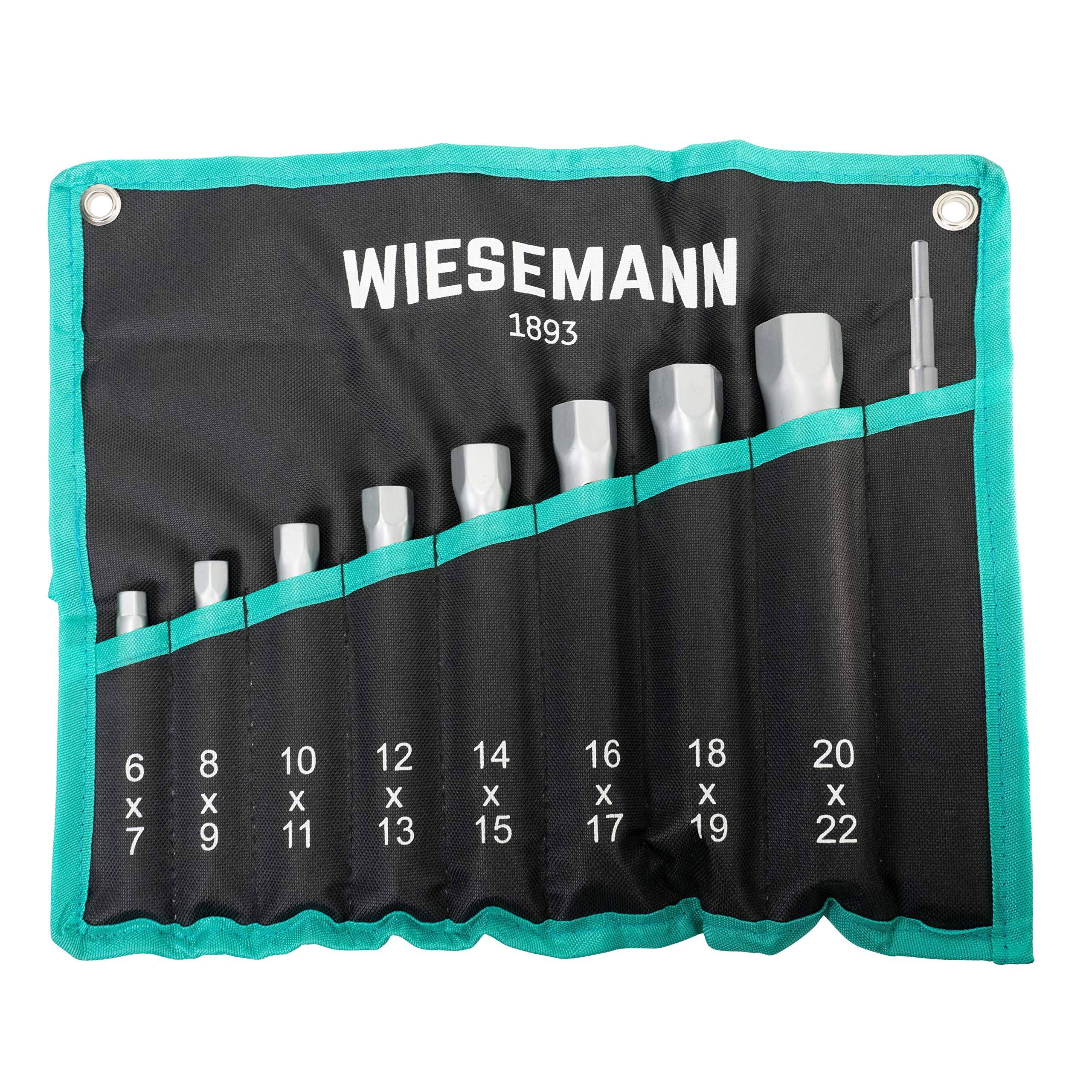 WIESEMANN 1893 Tap Spanner Set | 10-Piece Pipe Socket Wrenches 6-22mm