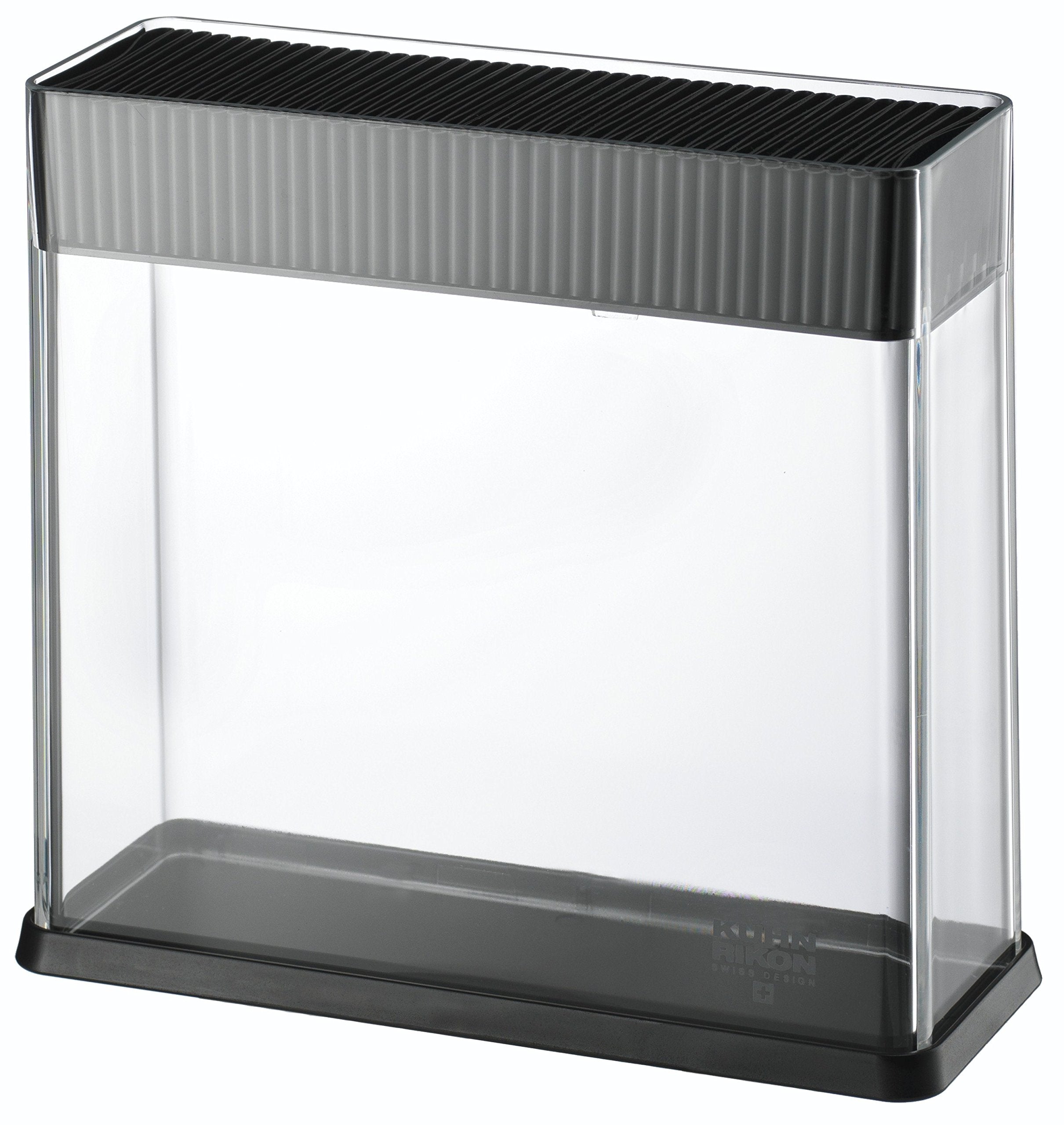 Kuhn Rikon Colori+ Universal Knife and Scissor Block – Transparent Storage