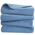 Polyte Microfibre Hand Towels – Quick Dry Absorbent Set of 4 (Blue)