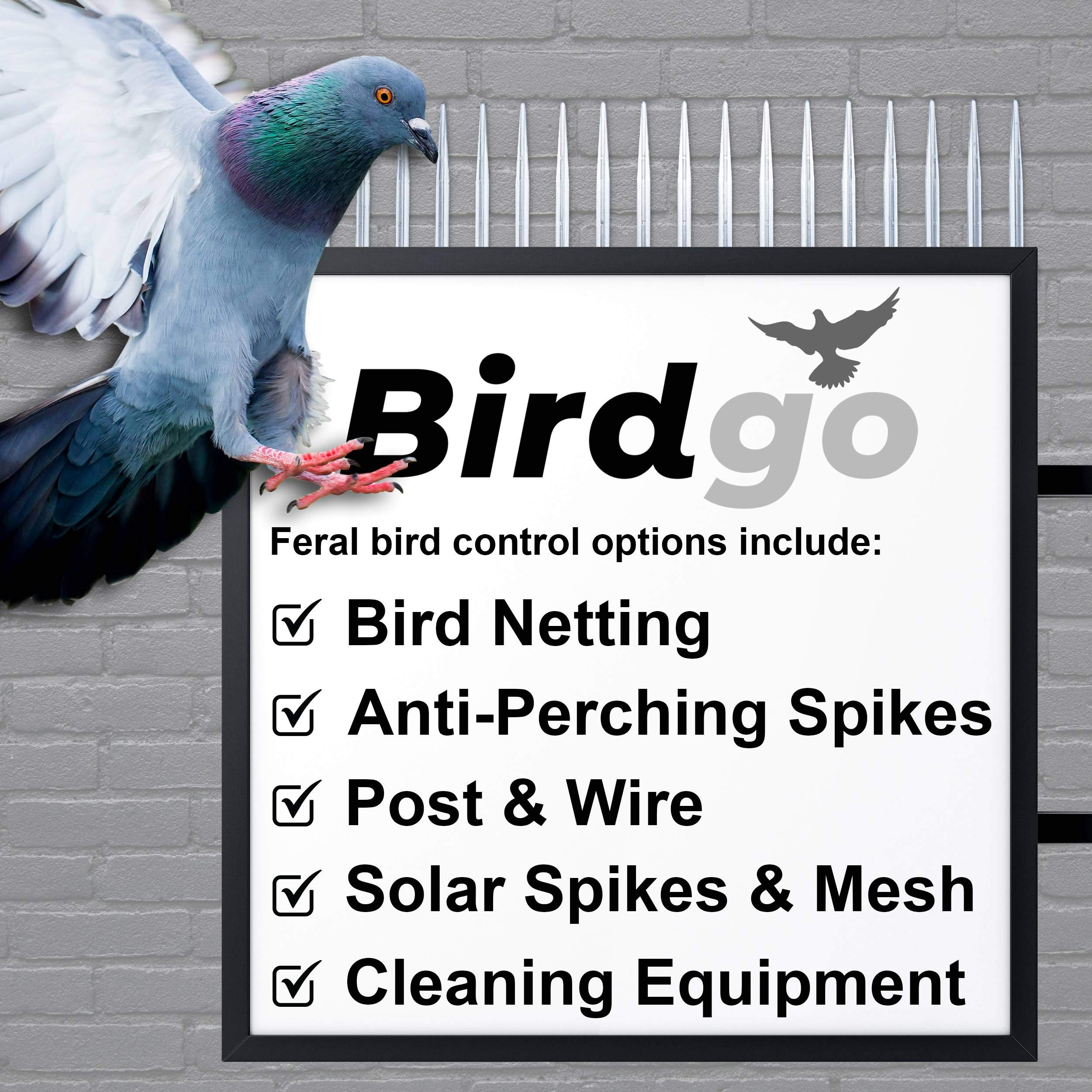 Birdgo Solar Panel Mesh Fixing Clips – No-Drill Nylon Hooks, 60 Pack