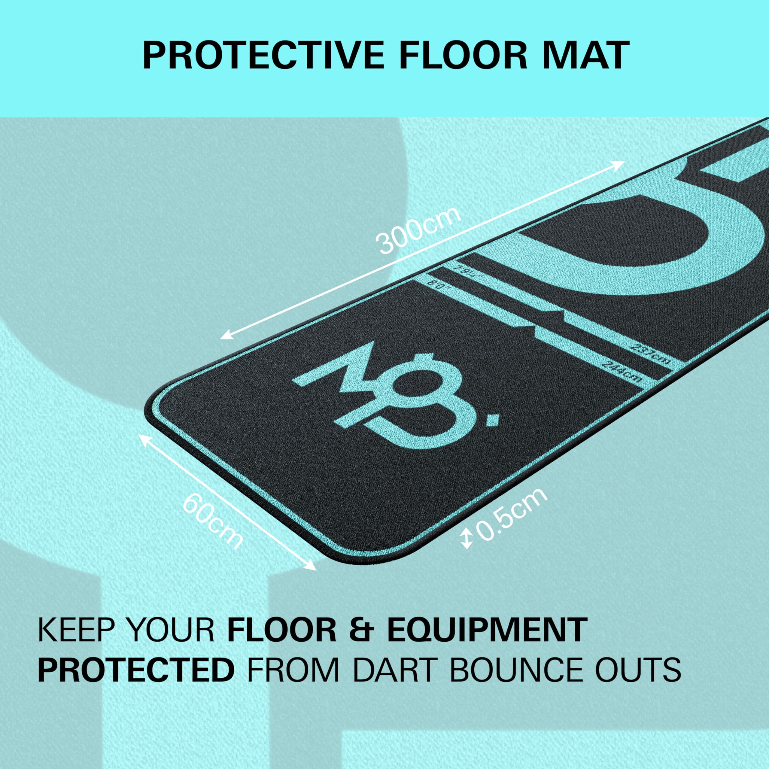 Target Darts World Champion MOD Mat | Non-Slip Oche with Throw Lines