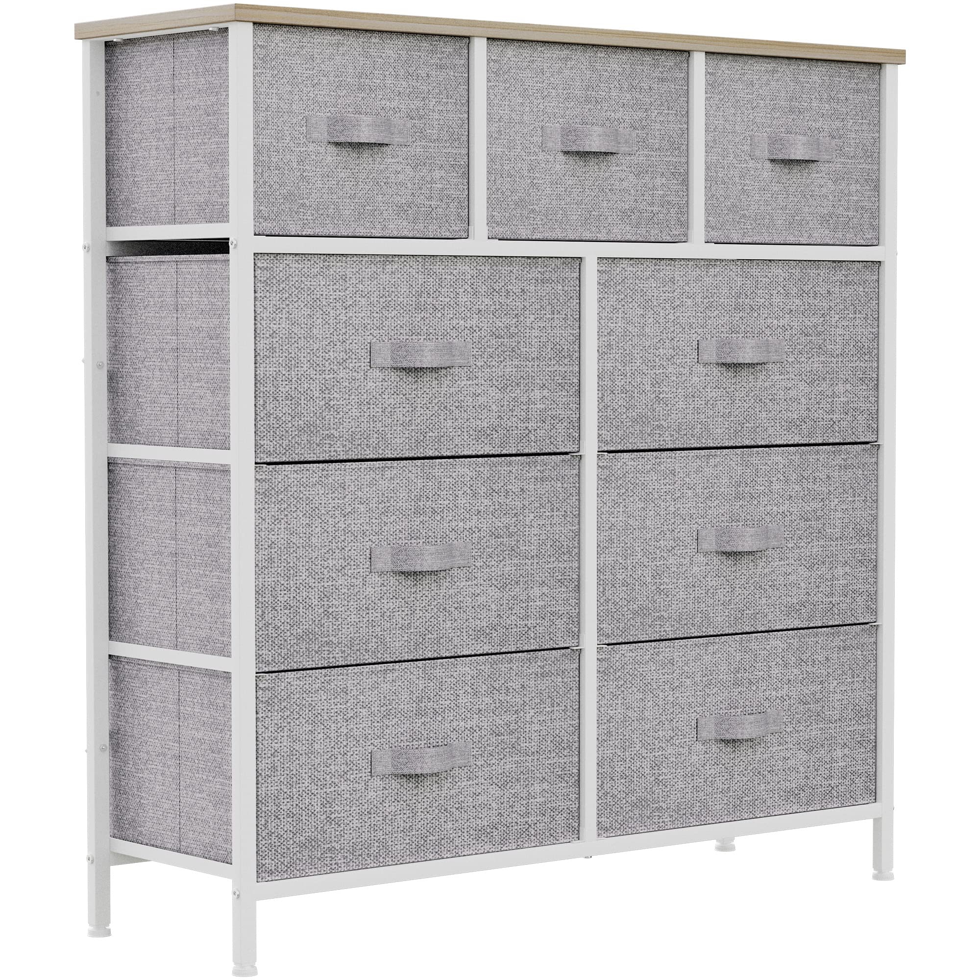 YITAHOME 9-Drawer Wide Fabric Dresser | Steel Frame Storage Chest