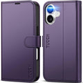TUCCH iPhone 17 Wallet Case | RFID Blocking PU Leather Folio - Deep Purple