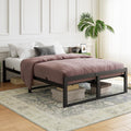 FORTUNERO Metal Double Bed Frame – Heavy Duty Platform with Storage