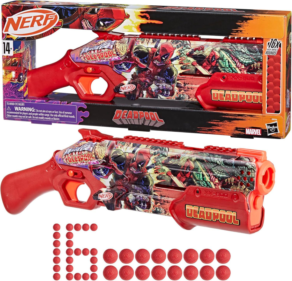 Nerf Rival Marvel Deadpool Blaster – 8-Round Capacity Toy Blaster