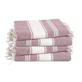 Lane Linen Turkish Beach Towels - 4 Pack Oversized Sand-Free Cotton Towels
