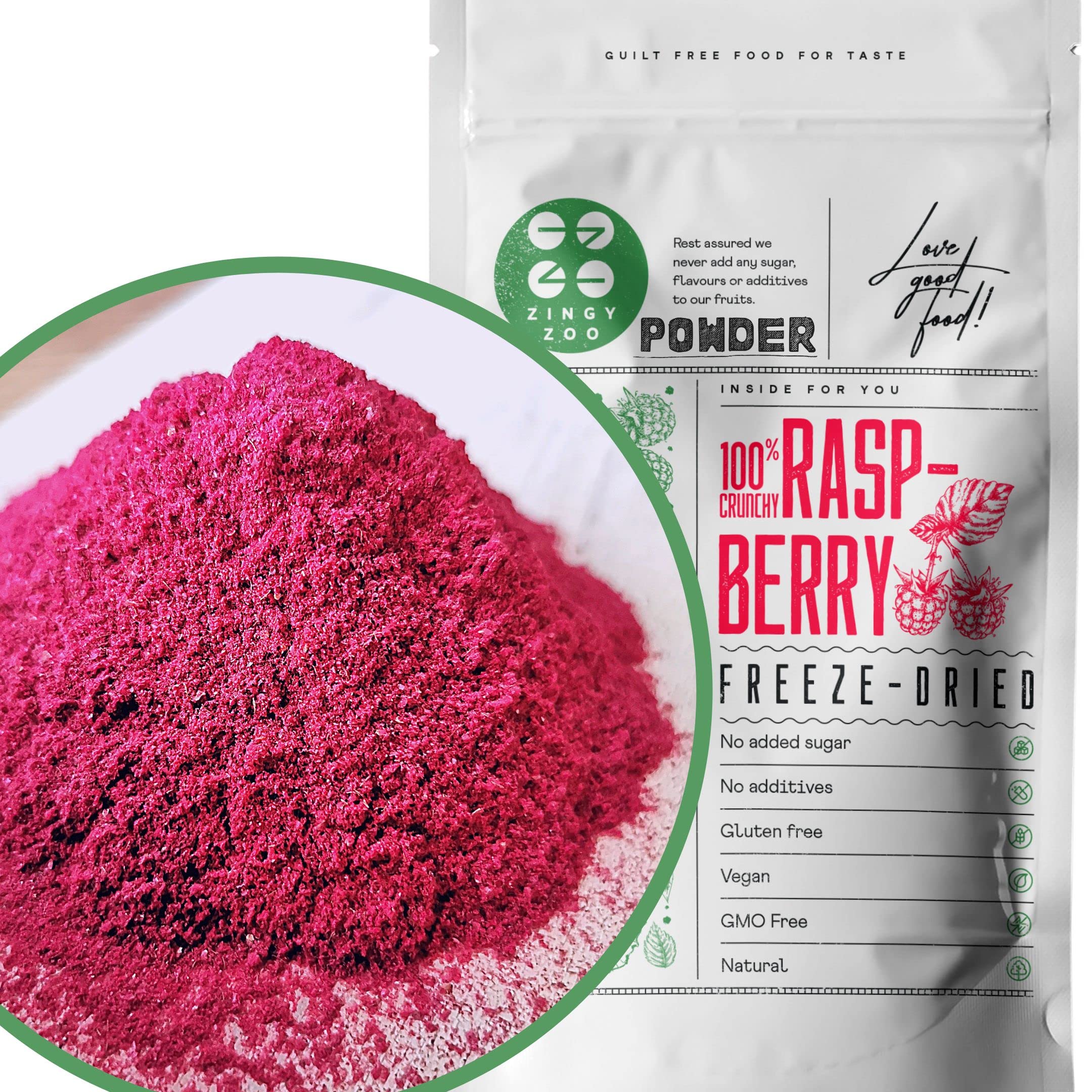 Jolof Store Freeze Dried Raspberry Powder – 500g Pure Fruit for Baking