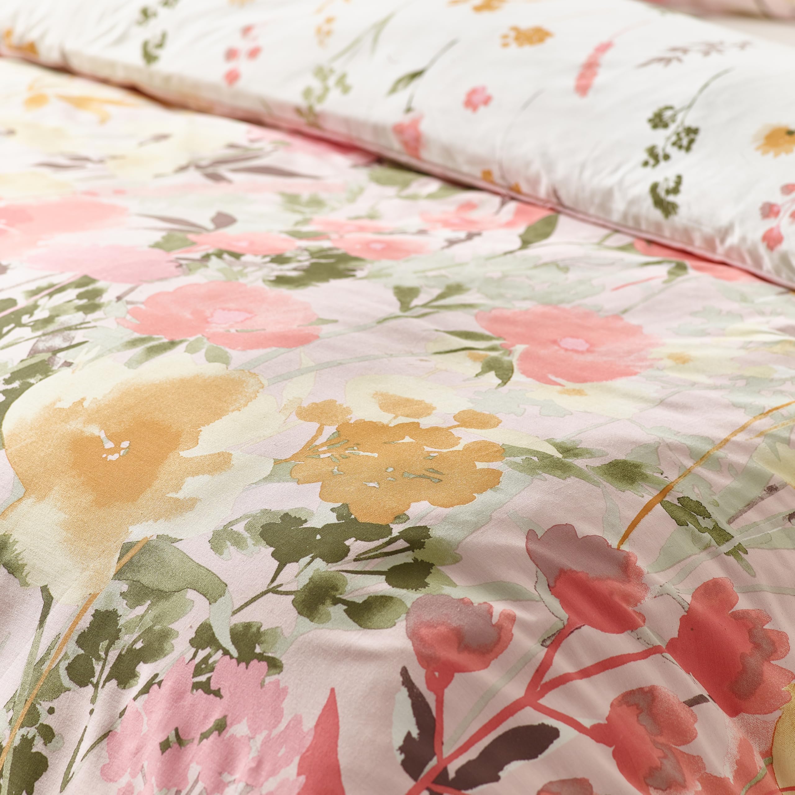 Catherine Lansfield Countryside Floral Super King Duvet Set – Pink