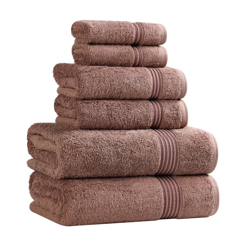 Superior, Cotton, Mocha, 6 Piece Towel Set - image 1