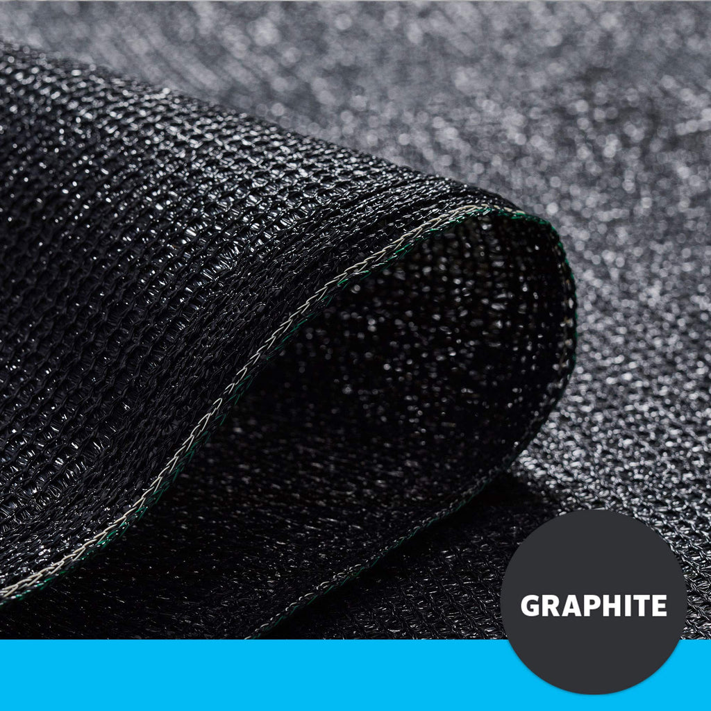 Coolaroo 90% UV Protection Shade Fabric – 6' x 50' Graphite Outdoor Mesh