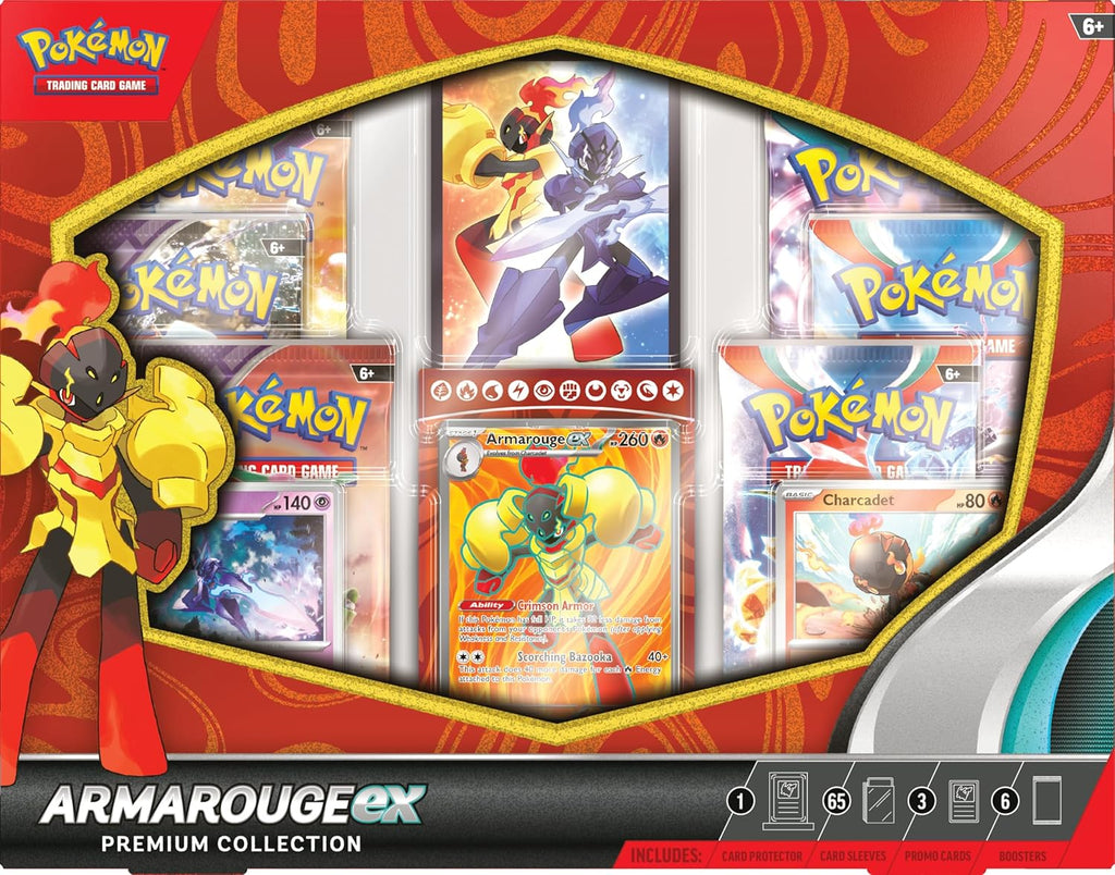 Pokemon TCG: Armarouge ex Premium Collection - 6 Booster Packs