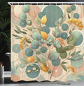 ABAKUHAUS Eucalyptus Leaves Shower Curtain | Waterproof Fabric – 175x200cm