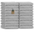 NatureMark Guest Towels - 20 Pack - 100% Cotton Oeko-Tex - Grey