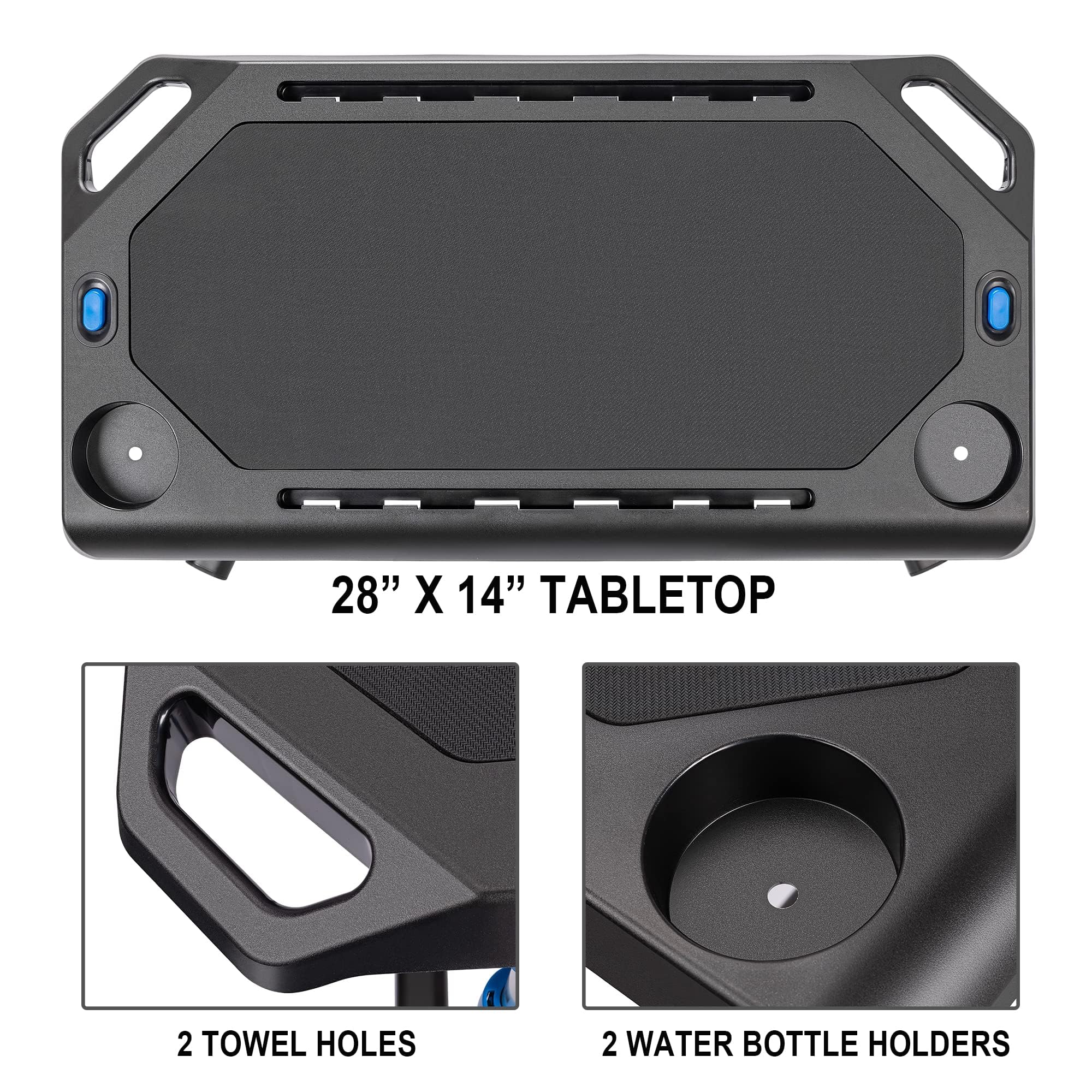 CXWXC Bike Trainer Desk – Height-Adjustable Indoor Cycling Laptop Stand