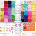 21600 Clay Beads Bracelet Making Kit with Acrylic Letters
