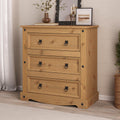 Corona 3 Drawer Chest – Mexican Solid Pine Wood Storage