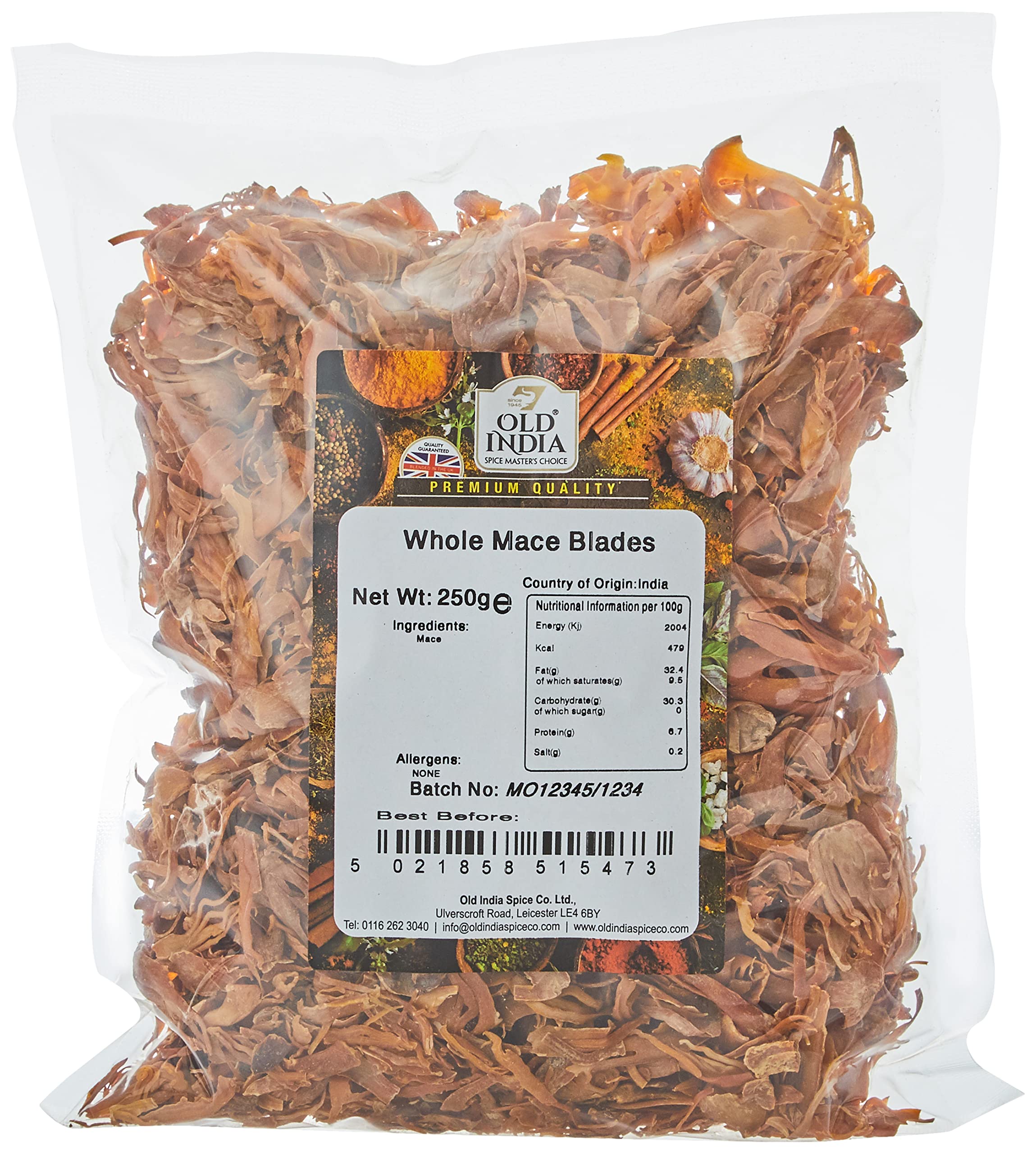 Old India Whole Mace Blades – 250g Aromatic Nutmeg Spice Aril