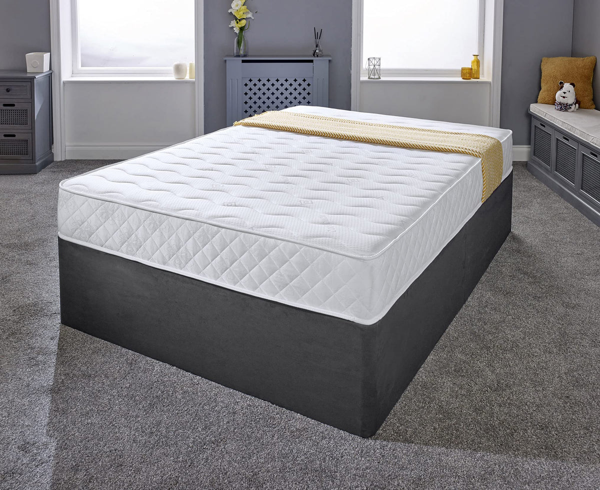 eXtreme comfort ltd The Diamond Wave Comfortable Conventional 9" Deep Spring Mattress From 2ft6 by 5ft9 Shorty Small Single