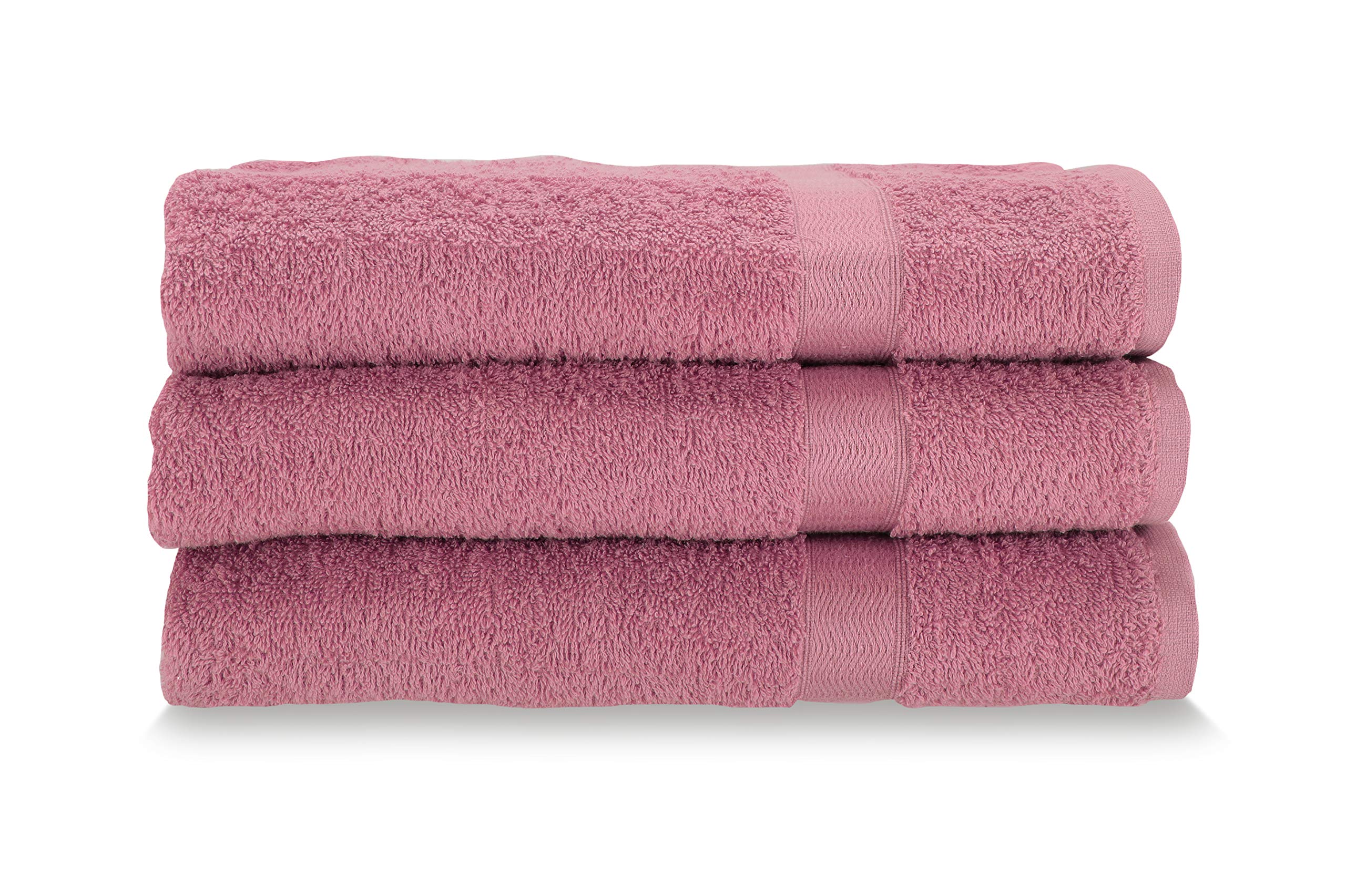 Gabel Cotton Face Towels – Set of 3 Italian Terry Sponge, Fuxia